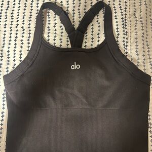 ALO Yoga Black Ribbed Tank